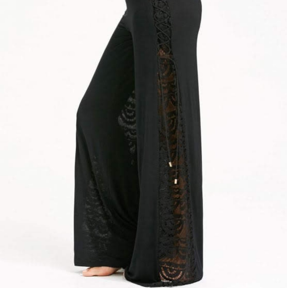Side Lace Up Yoga Pants 2 XL